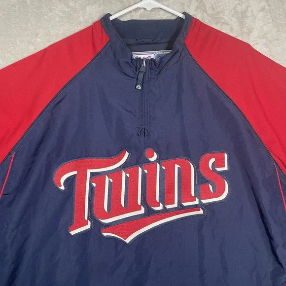 Minnesota Twins Windbreaker 2XL Majestic Dugout Authentics Collection Jacket - Picture 3 of 7